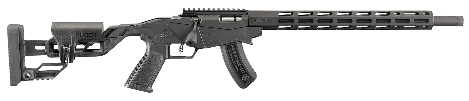 Ruger 8402 Precision Rimfire 17 HMR 15+1 18" Threaded 1137 Alloy Steel Barrel, Hard Coat Anodized Finish, Adjustable Quick-Fit Precision Stock, 0 MOA Picatinny Rail, Optics Ready
