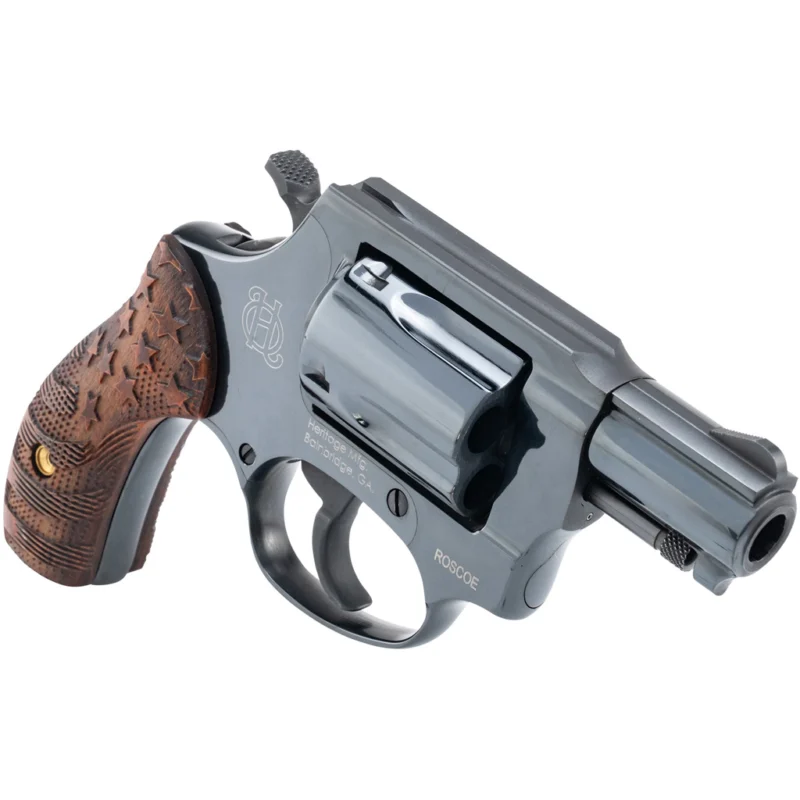 Heritage Roscoe Revolver 38 Spl. 2" Black w/US Flag Wood Grip 5 rd. - Image 3